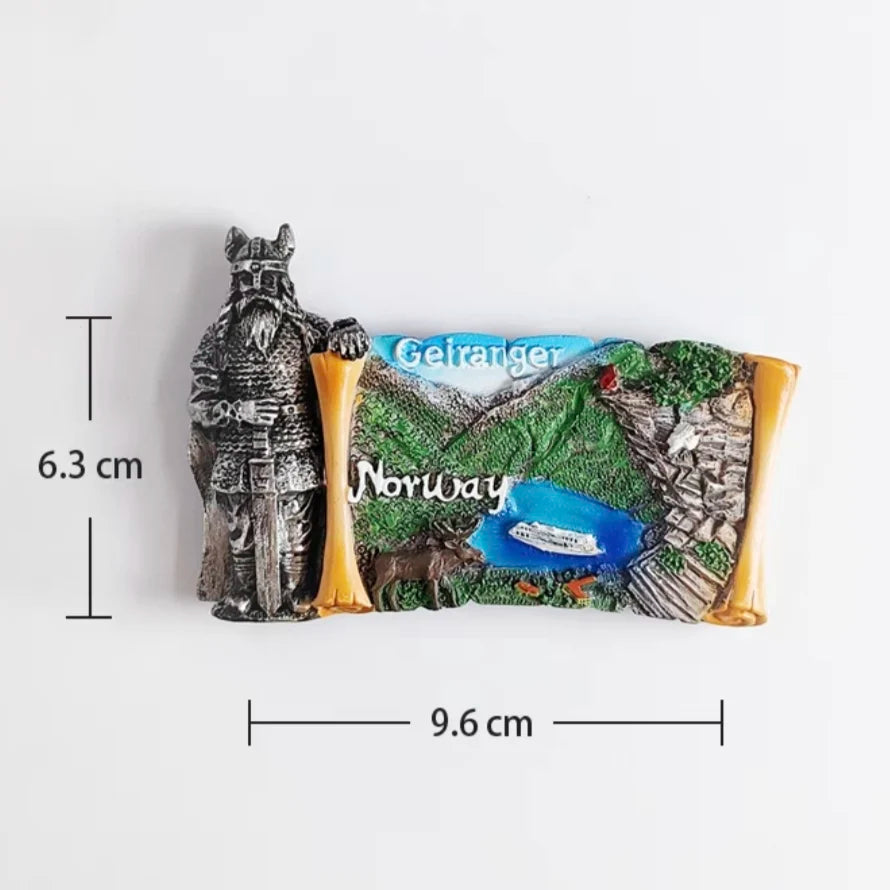 Europe Norway 3D Fridge Magnets Tourism Souvenir Refrigerator Magnets Sticker Collection Handicraft Decoration Articles