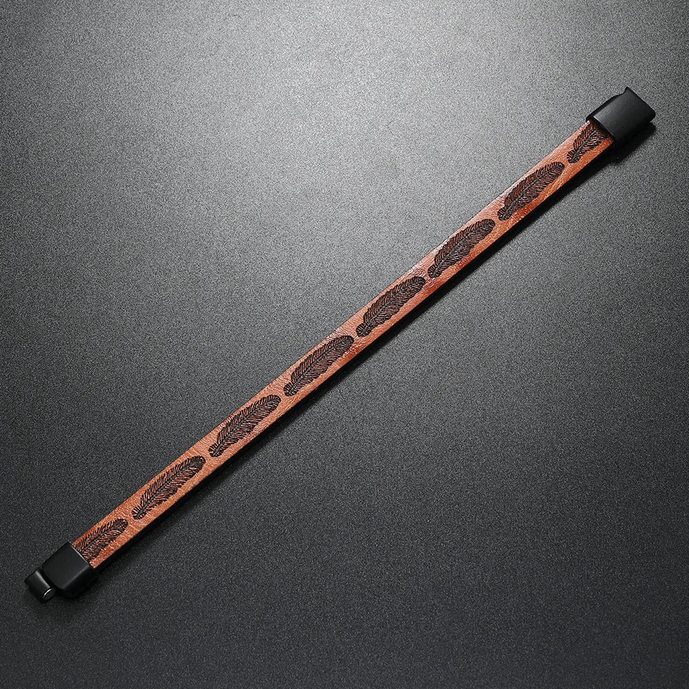 Vintage Leather Bracelet For Men Personalized Trend Bracelet Punk Trend New Men Magnetic Buckle Party Gift Jewelry For Men