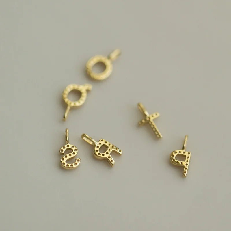 925 Sterling Silver Sparkling Zircon 26 Letter DIY Pendant Necklace For Women Fashionable Exquisite Accessory Jewelry