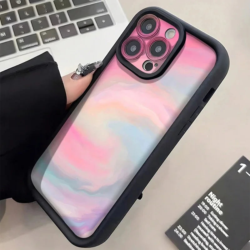 For Samsung Galaxy S25 S24 S23 S22 Ultra FE A16 A55 A54 A53 A06 A15 A35 A14 A34 5G Case Dreamy Ombre Design TPU Soft Phone Cover