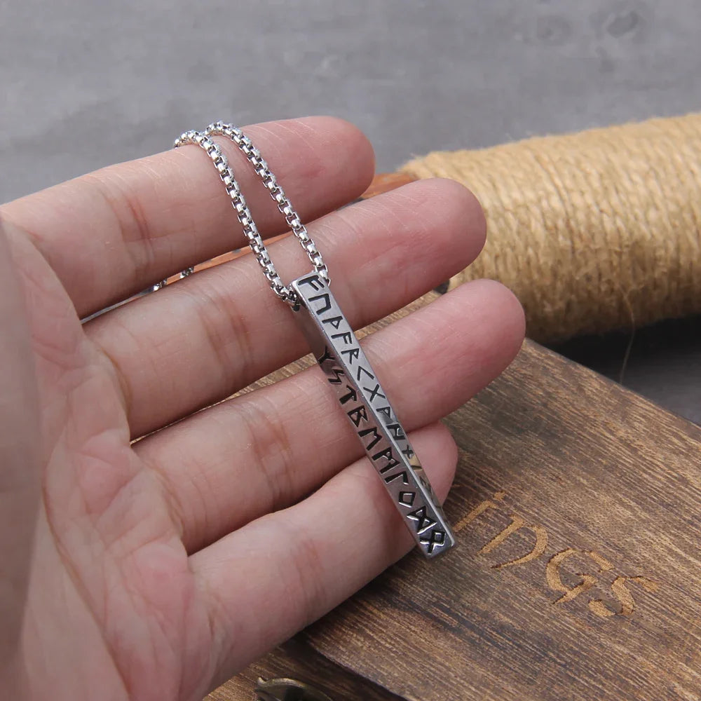 Niemals verblassen, voller Stil, nordische Mythologie, Symbole, Halsketten, Talisman, Herren, Wikinger, Runen, Vegvisir, Amulett-Anhänger, Valknut-Schmuck