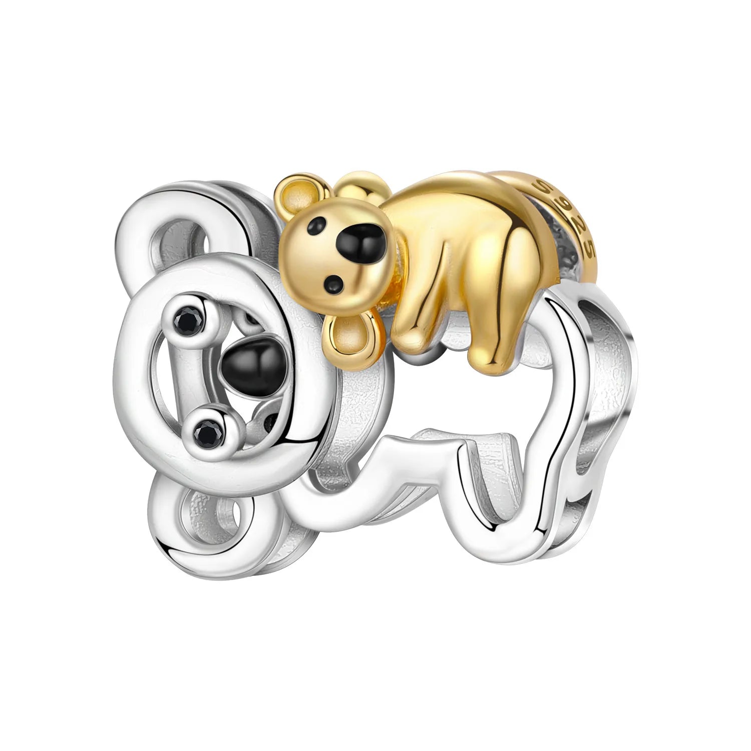 PANPOKI 925 Sterling Silver Cute Polar Bear Animals Pendant Beads Original Pendants Bracelet Charm Jewelry Party DIY Gifts