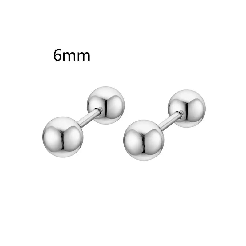 1 paire de boucles d'oreilles à clous en acier inoxydable, petites vis à billes, bijoux de corps pour piercing à l'oreille, à l'ongle ou à la lèvre, cadeau