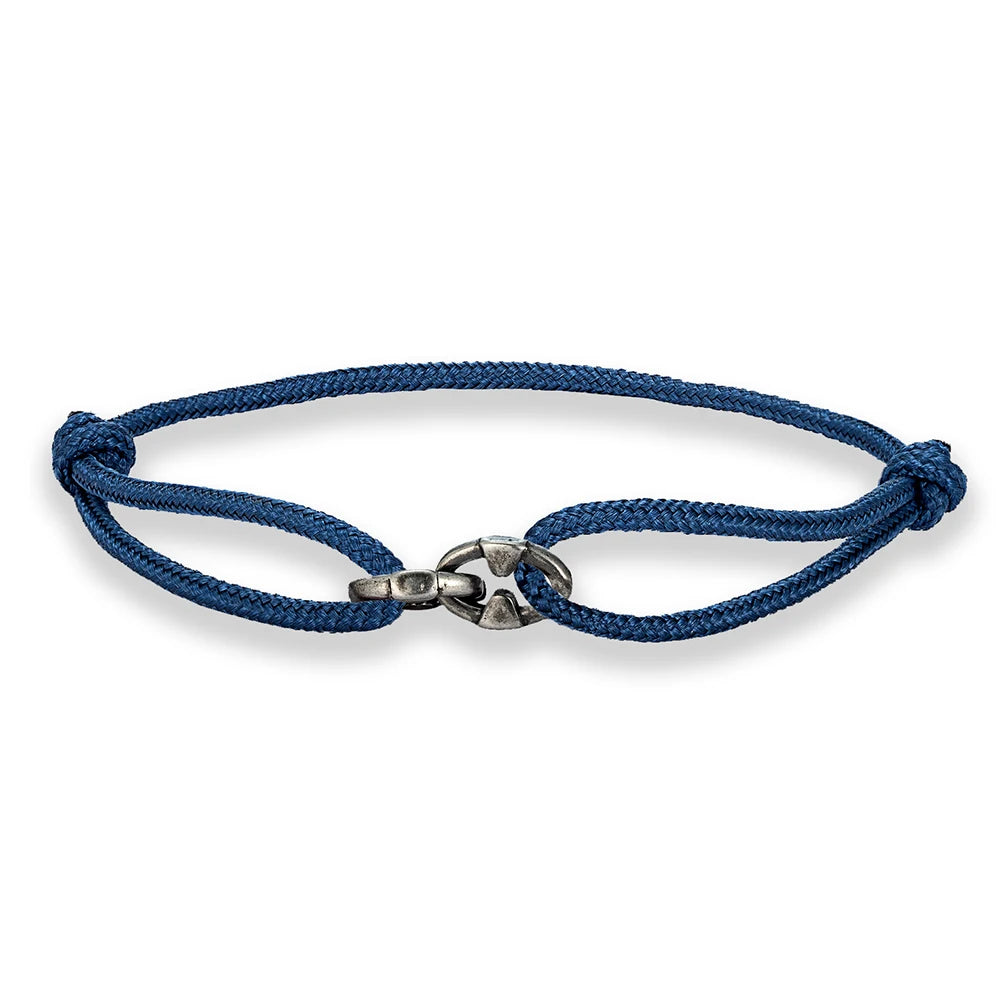 MKENDN Locomotive Vintage Oxidized Black Thorn Barbs Chain Waterproof Thin Nylon Rope Bracelet Adjustable Bracelet Mens Gifts