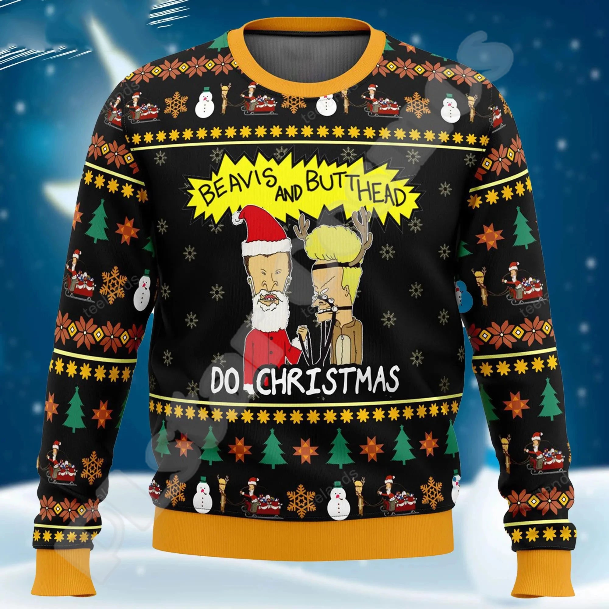 Christmas Knitted Sweater Graffiti Tattoo Retro Vintage Sweatshirts 3DPrint Unisex Pullover Harajuku Casual Funny Long Sleeve X1