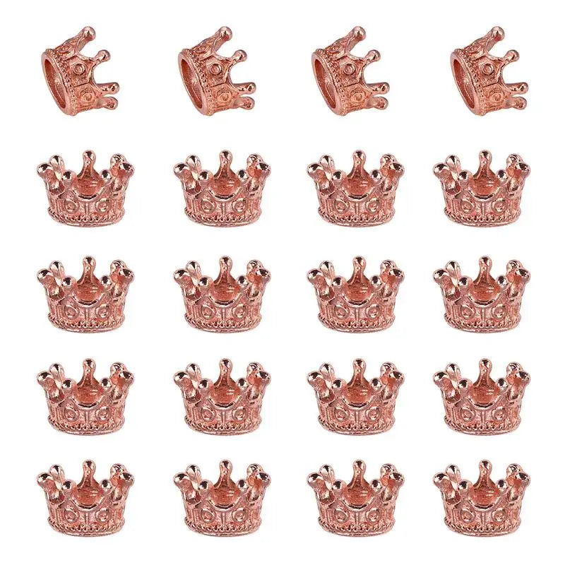 10pcs/20pcs Crown Charm Beads Connectors Charms End Beads Cap For DIY Jewelry Making Findings