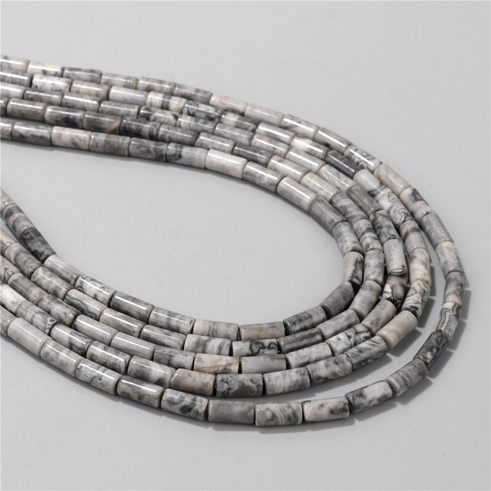 5x9mm Natural Cylinder Column Stone Bead Agat Aventurine Amethyst Jasper Quartz Loose Spacer Beads DIY Necklace Earring Bracelet