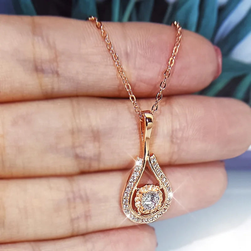 Real 925 Sterling Silver Diamond Necklace Pure Natural Diamond Pendant Christmas Jewelry S925