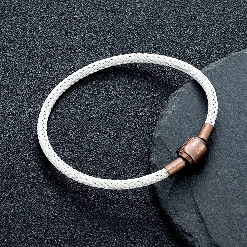 MKENDN DIY Simple Style Men Women Jewelry Non-fading Steel Wire Rope Bracelet Classic Cuff Charm Bracelet for Male Female Gifts