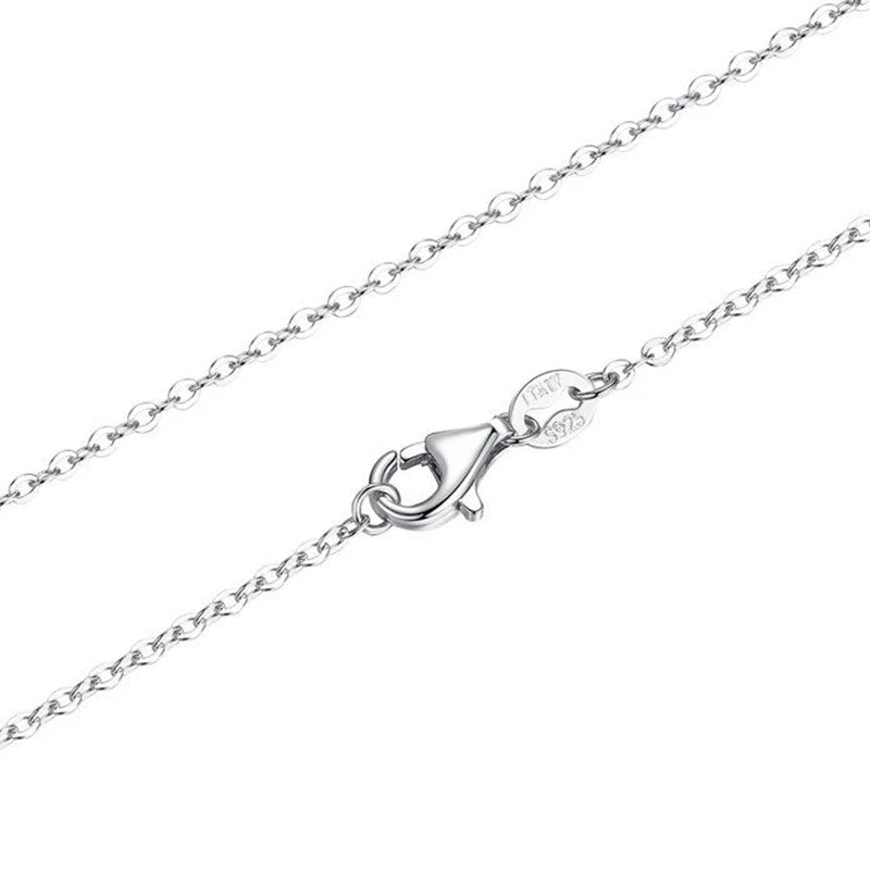 WOSTU  925 Sterling Silver 18K Gold Chain Necklace for Women Girls, 1.2mm Side Chain Super Thin & Strong Necklace Chain