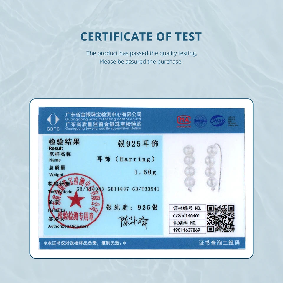 Boucles d'oreilles pendantes BAMOER en argent sterling 925 et perles, bijoux hypoallergéniques pour femme, cadeau idéal pour un anniversaire.