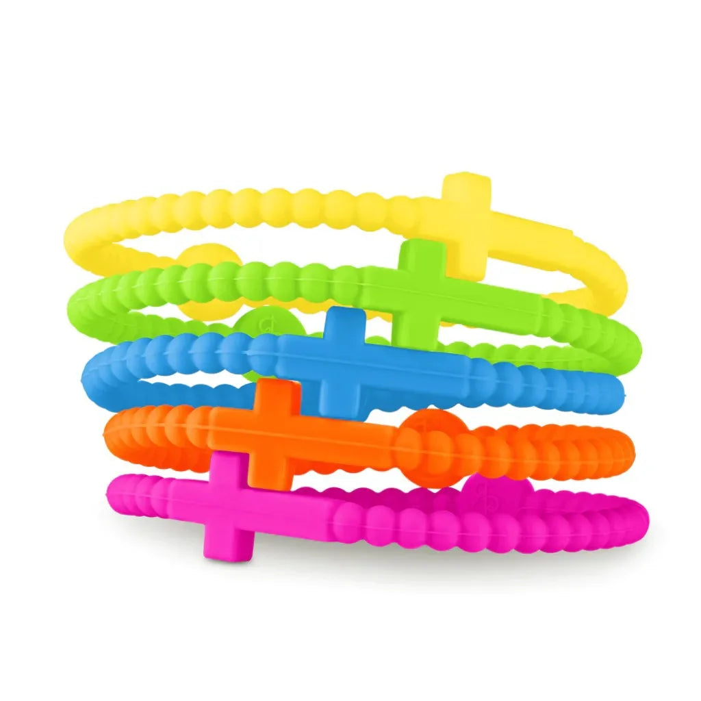 Simple Macaron Colored Bracelet for Women Cross Jesus Colorful Silicone Bracelets Friendship Party Minimalist Jewelry Sets