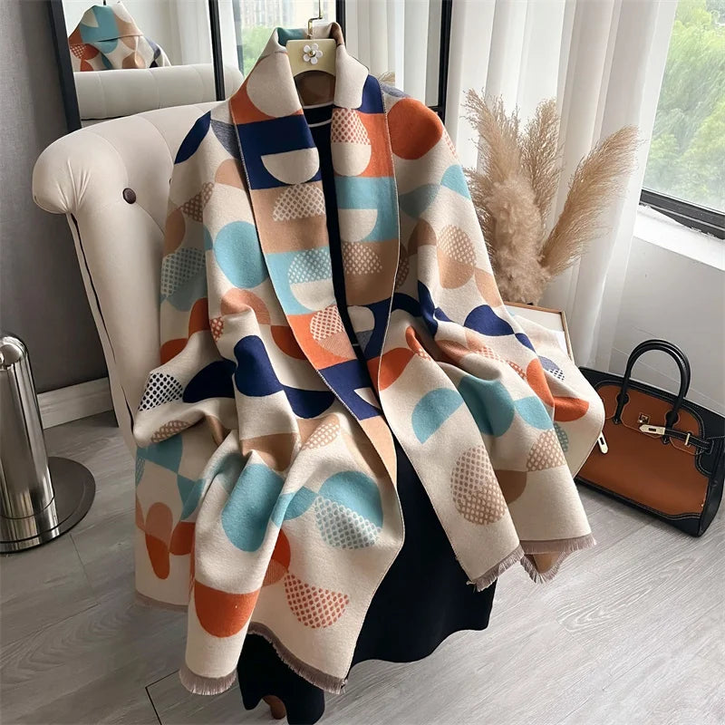Cashmere Scarf for Women Thick Warm Winter Blanket Brand Female Luxury Quality Shawl Wrap Bufanda 2024 Poncho Echarpe Pashmina - Madeinsea©