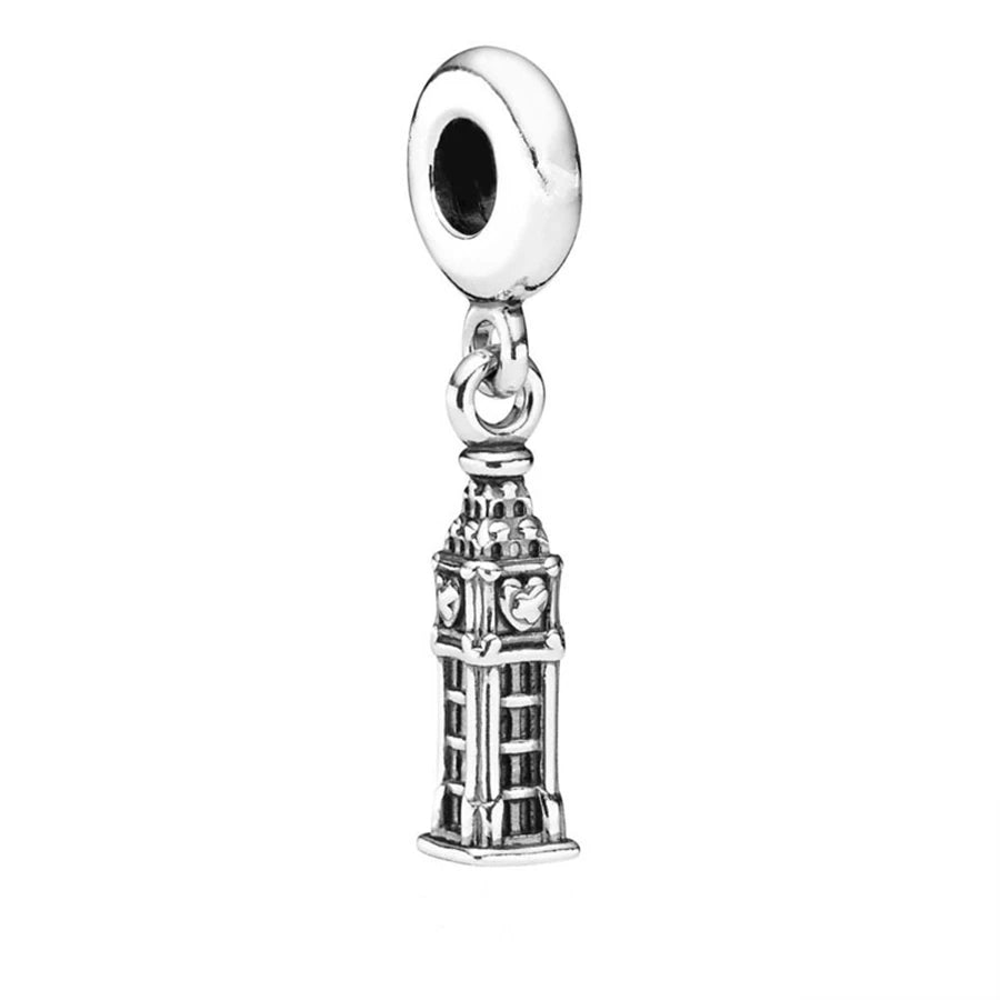 Fine Paris Eiffel Tower Statue of Liberty Dangle Charms Beads Fit Original 925 Sterling Silver Bracelet DIY Fashion Jewelry Gift