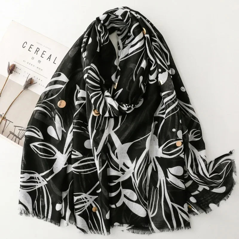 Women Scarf Shawl Bohemia Style Outfit Tassel Pashmina Muslim Hijab Wrap Lady Viscose Bufanda Foulard