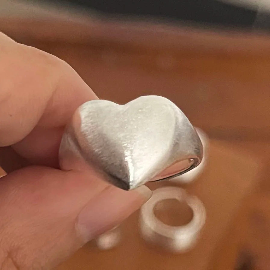 925 Sterling Silver Rings for Women Couple Minimalist Handmade Simple Wide Moon Ring Set Party Jewelry Gift Prevent Allergy