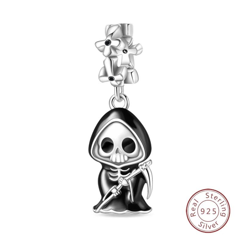 Halloween 925 Sterling Silver Design Charms Beads Pendants Suitable for Original Bracelet DIY Exquisite Making Jewelry
