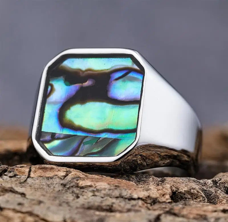 Fashion Punk Rock Shell Ring 316L Stainless Steel Signet Ring For Men Hip Hop Party Jewelry Wholesale Male Wedding Gift - Madeinsea©