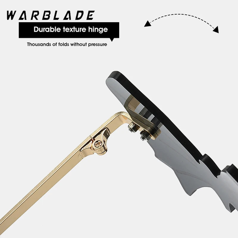 2025 Fashion Rimless Butterfly Sunglasses For Women Men Personalized Trendy Metal Irregular Sun Glasses Party Decorative Glasses