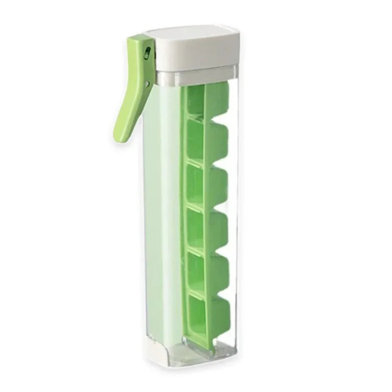 Ice Cube Mold and Trays Food-grade Ice Tray with Lid One Handed Deicing Pressing Ice Lattice Mold Spillproof Ice Cube Tray Maker