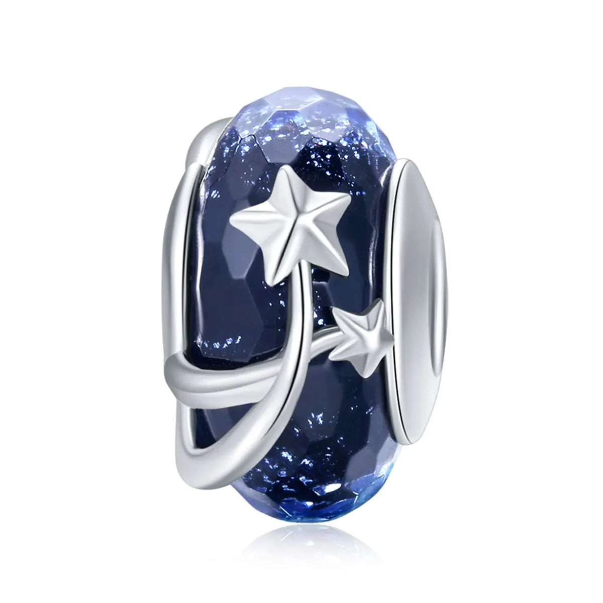 WOSTU 925 Sterling Silver Colorful Ocean Starfish Round Heart Charm Butterfly Murano Glass Bead Fit Original Bracelet DIY Gift