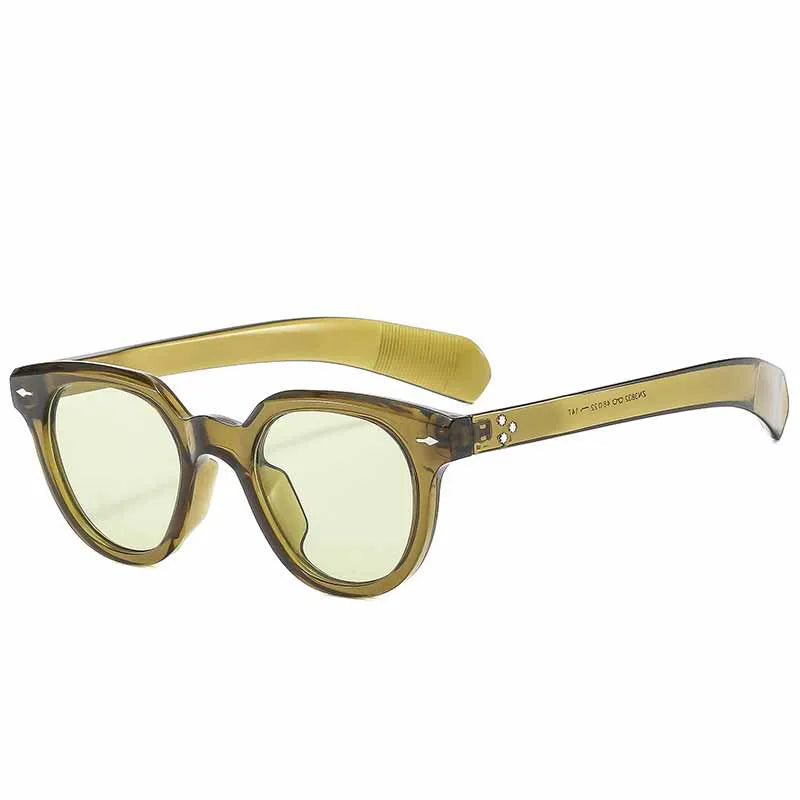 2025 Ins Popular Women Square Sunglasses Men Vintage Brand Design Rivets Oval Punk Female Shades UV400 Fashion Male Sun Glasses