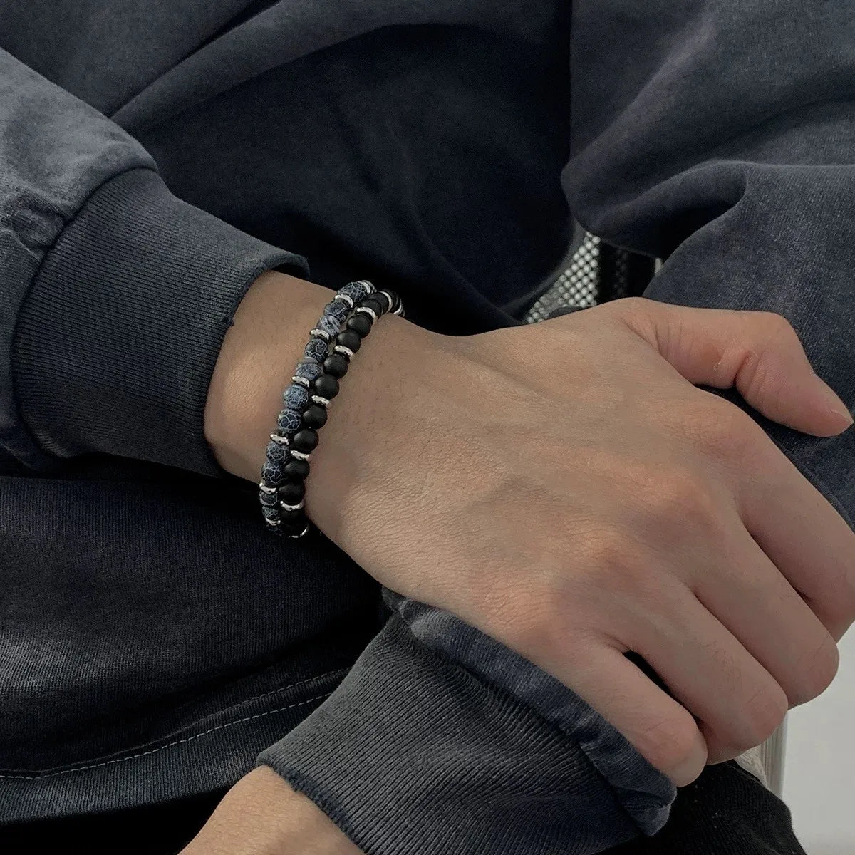 6mm Tiger Eye Beads Strand Bracelets Men Women Charm Stainless steel Chain Colorful Natural Stone Bracelet Male Jewelry Gift New