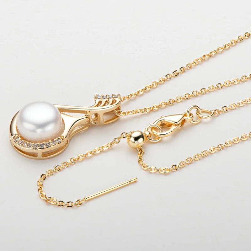 OXTAO 14K Gold Filled 9.5-10mm Natural Freshwater Pearl Necklace Luxury Fashion Jewelry Elegant Female Daily Wear Necklace
