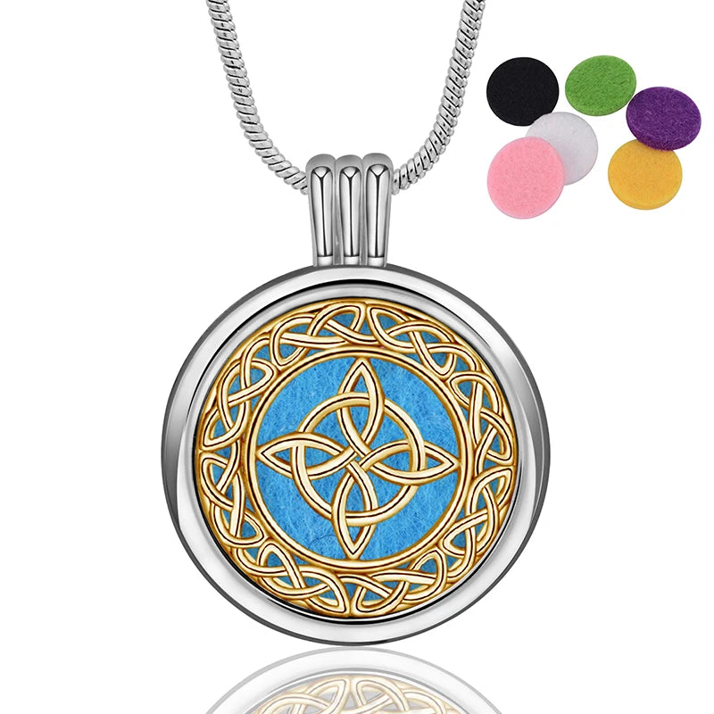 Eudora Copper Perfume Essential Oil Diffuser Necklace Aromatherapy Diffuser Locke Pendants Healing Jewelry Gift