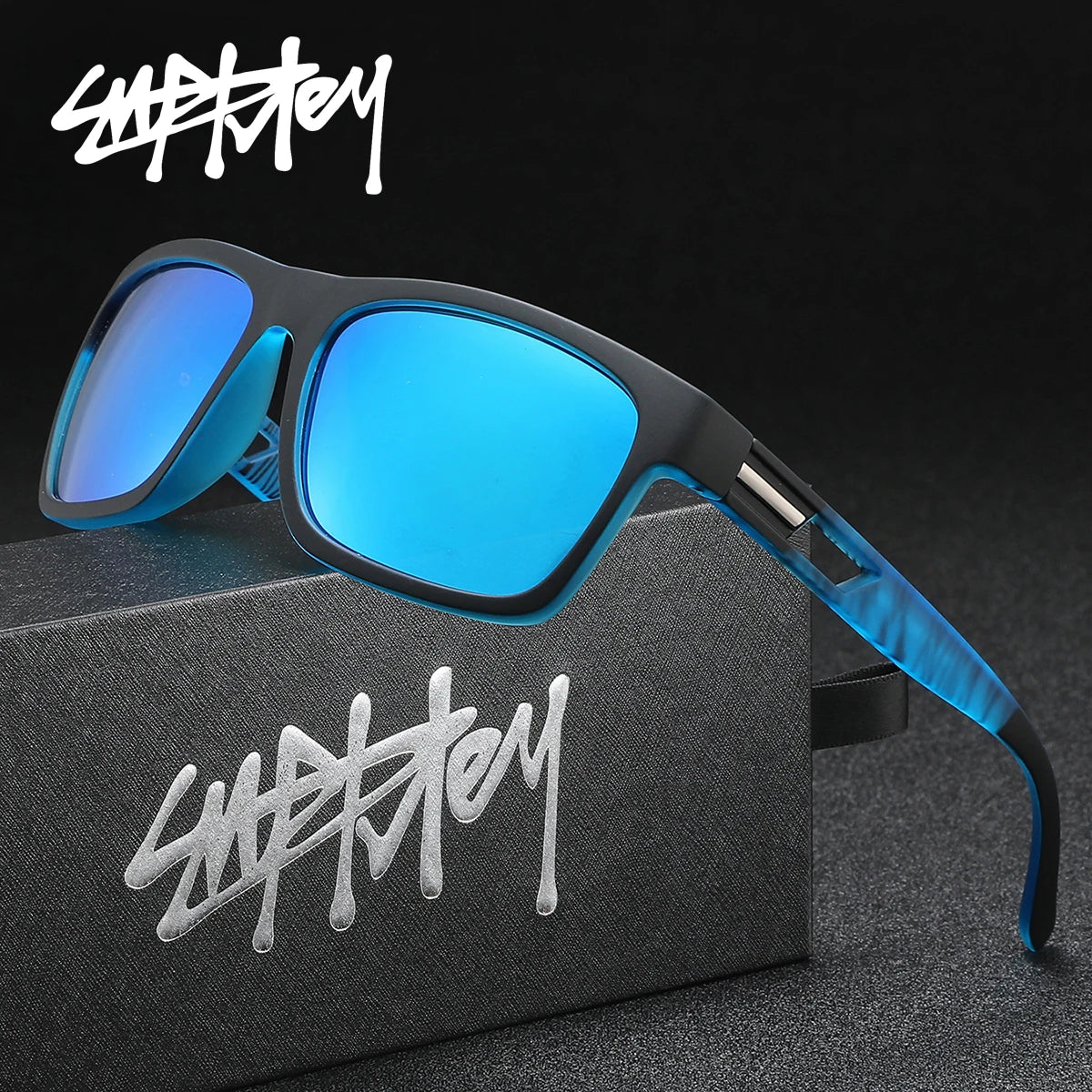 Lunettes de soleil polarisées SUPKLEY tendance pour femmes, idéales pour les voyages en voiture, la pêche et la conduite. Emballage cadeau de Noël.