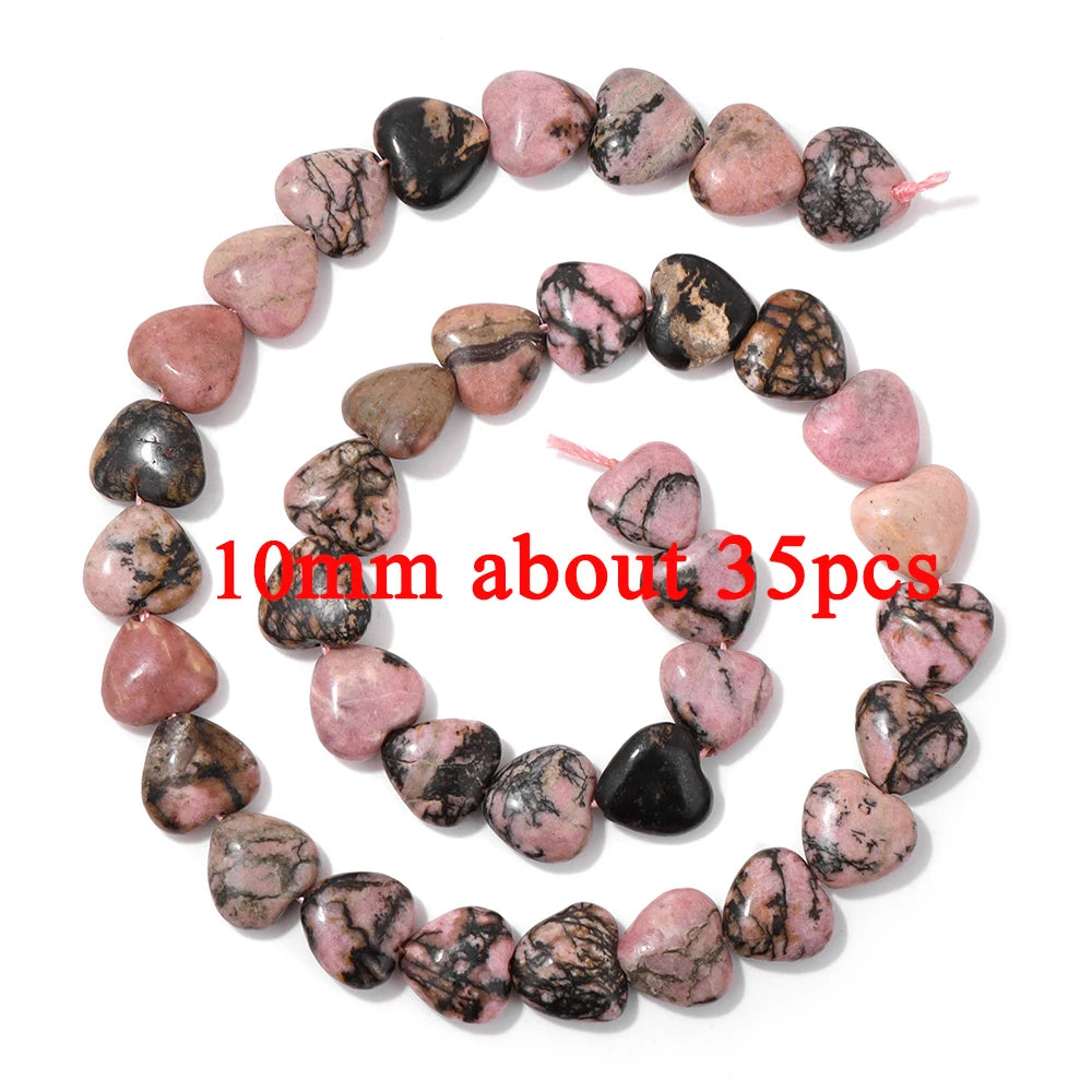 Wholesale Natural Pink Black Rhodonite Stone Beads Round Oval Rondelle Loose Spacer Gem Bead For Jewelry Making DIY Accessories