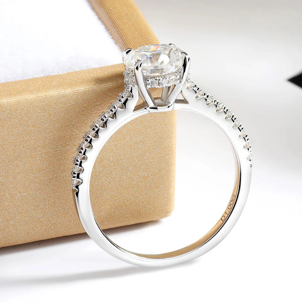 Serenity 1ct 2ct 3ct 4ct D Color Moissanite Rings For Women Man Gift 100% S925 Sterling Silver Eternity Rings Plated 18K Jewelry - Madeinsea©