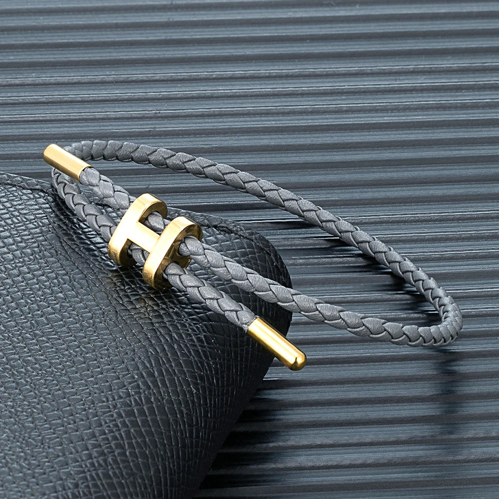 MKENDN Adjustable 3mm Red Braided Leather Bracelet for Men & Women Stainless Steel Jewelry Classic Simple Unisex Couple Gift