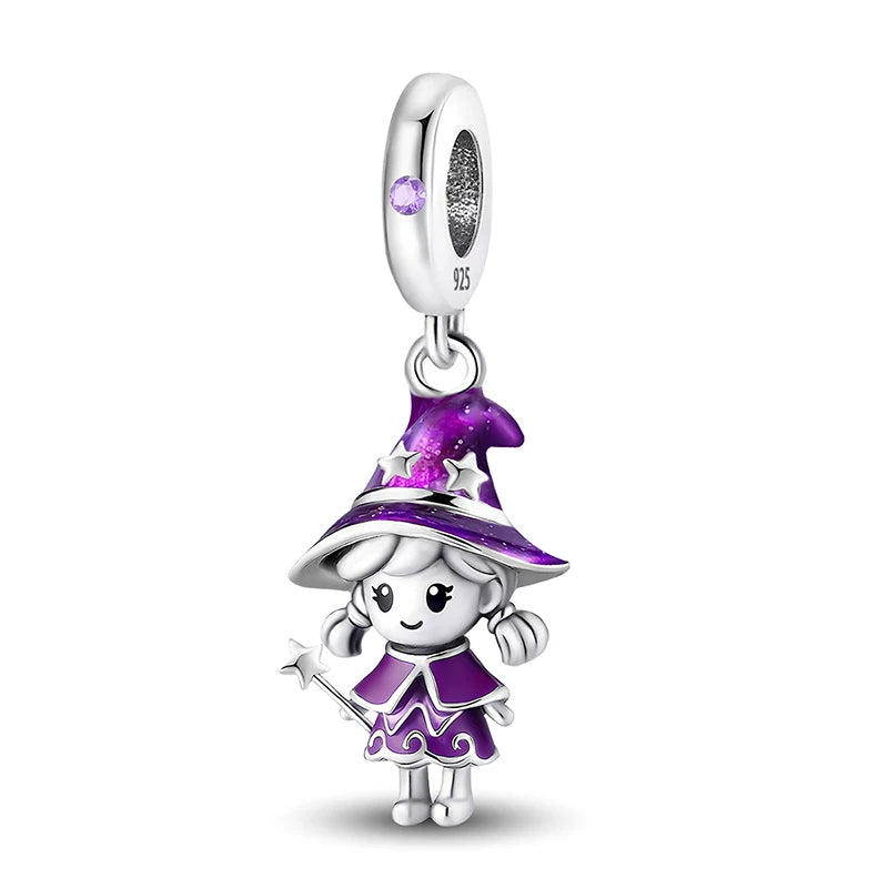 925 Sterling Silver Halloween Dark Phantom Pumpkin Devil Fit Diy Bracelet Necklace Making Gift Of High Quality Fine Jewelry