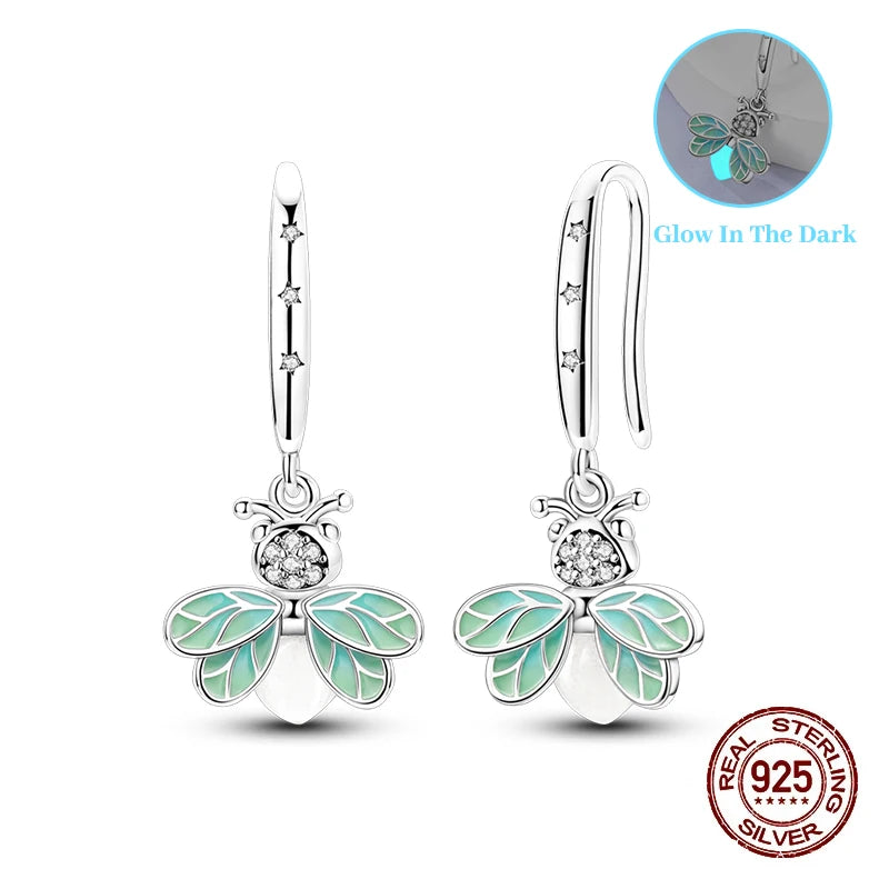 New Style 925 Sterling Silver Gemstone Lucky Four Leaf Clover Earrings Eardrop Simple Fine Jewelry Women Fashion Party Gift