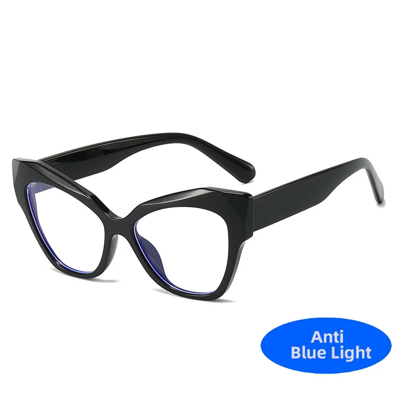 Markendesigner Cat Eye Brillengestelle für Frauen Mode Luxus Anti Blaulicht Computer Brillen Damen Optische Brillen
