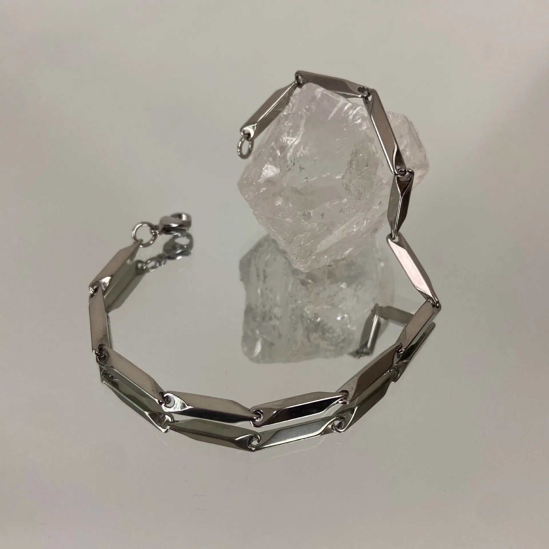 Stainless Steel Melon Seed Chain Bracelet For Men Women Punk Gothic Hiphop Accessories Trendy Unisex Designer Jewelry Lover Gift