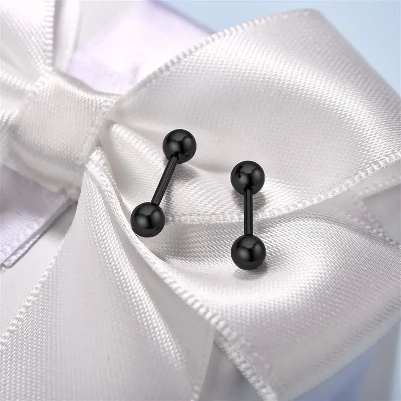 1 paire de boucles d'oreilles à clous en acier inoxydable, petites vis à billes, bijoux de corps pour piercing à l'oreille, à l'ongle ou à la lèvre, cadeau