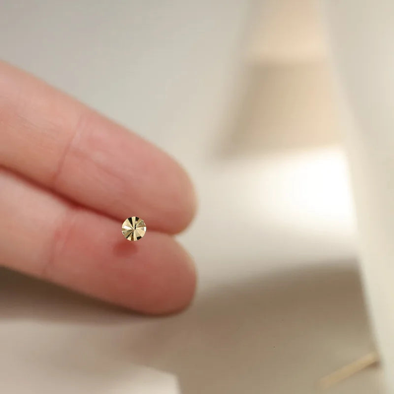 Boucles d'oreilles en argent sterling 925 plaqué or 14 carats, motif exquis, cercle, pour femmes, bijoux minimalistes polyvalents et tendance