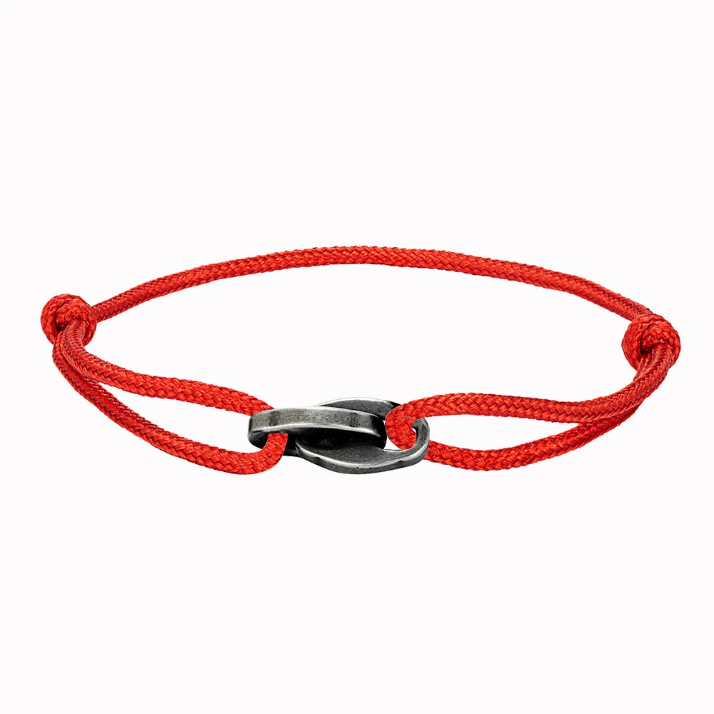 MKENDN Punk Style Surfer Bracelet Men Women Handmade Boho Summer Festival Jewelry Waterproof Cotton Chain Link Bracelet Gift