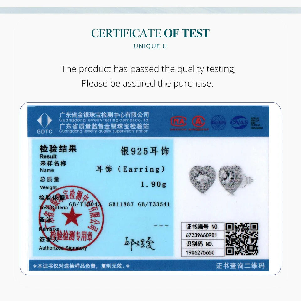 BAMOER Vergoldete Halo CZ Ohrstecker 925 Sterling Silber Hypoallergen Klassisch Elegant Herz Ohrringe Schmuck BSE894