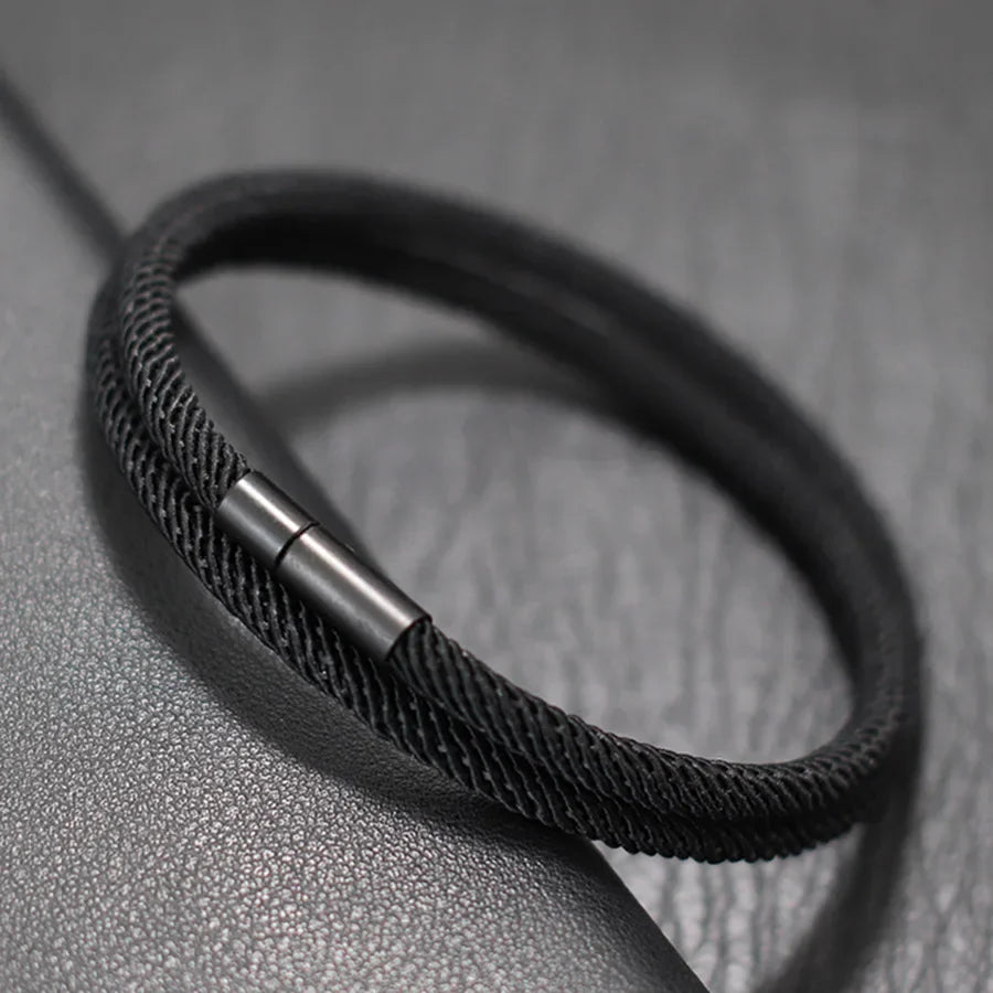 New Minimalist Outdoors Sports Men Bracelet Rope Bilayer 4mm Lucky Red Thread Braclet Bangle Gift For Him Beach Nautical Braslet