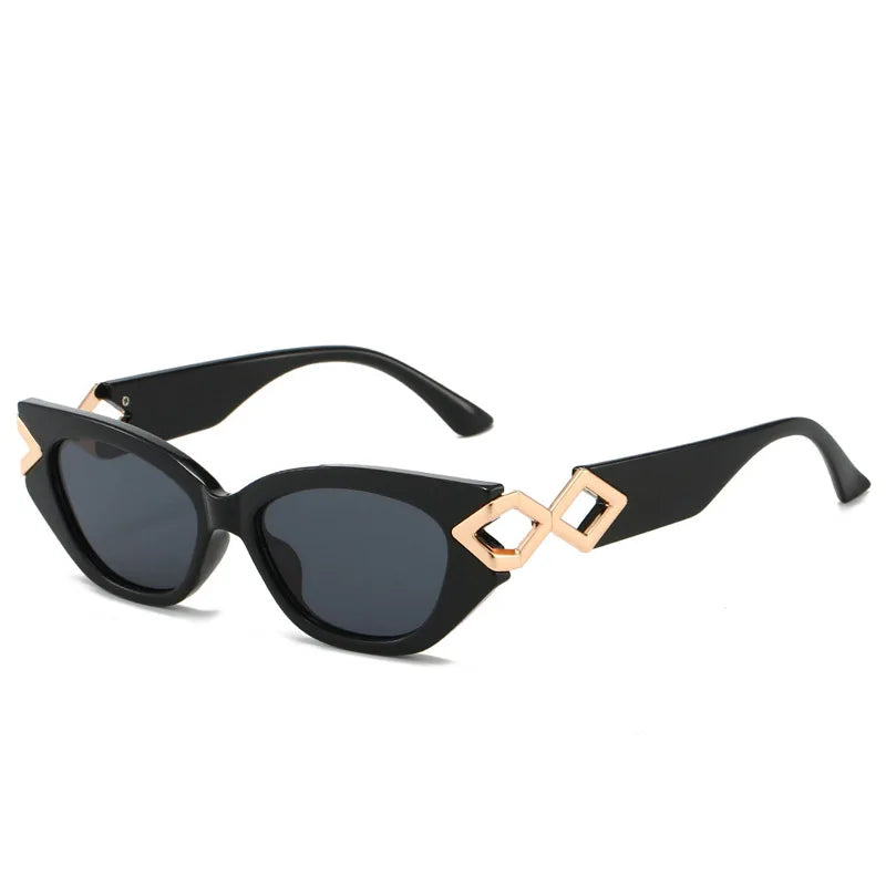 2025 Neue Mode Cat Eye Sonnenbrille Gradienten Linsen Personalisierte Büroklammer Rahmen Luxus Dekoration Marke Designer Brille UV400