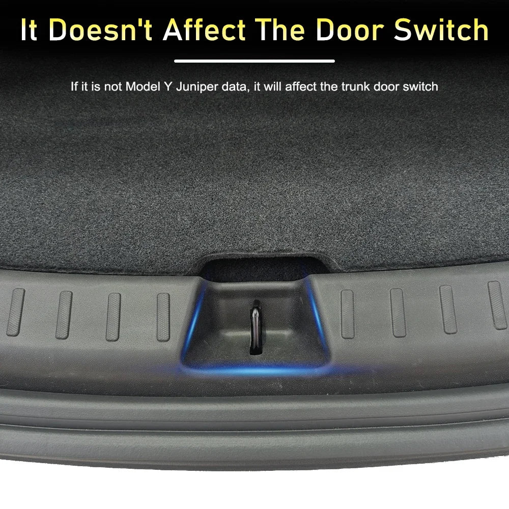 Tesmayx Rear Trunk Sill Guard Cover for Tesla New Model Y Juniper Launch 2025 Trunk Bumper Protector TPE Threshold Accessories
