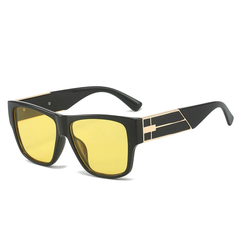 2025 Trend Fashion Classic Metal Square Sunglasses  Luxury Brand Design Men Vintage Sun Glasses Women Shades UV400 Oculos De Sol