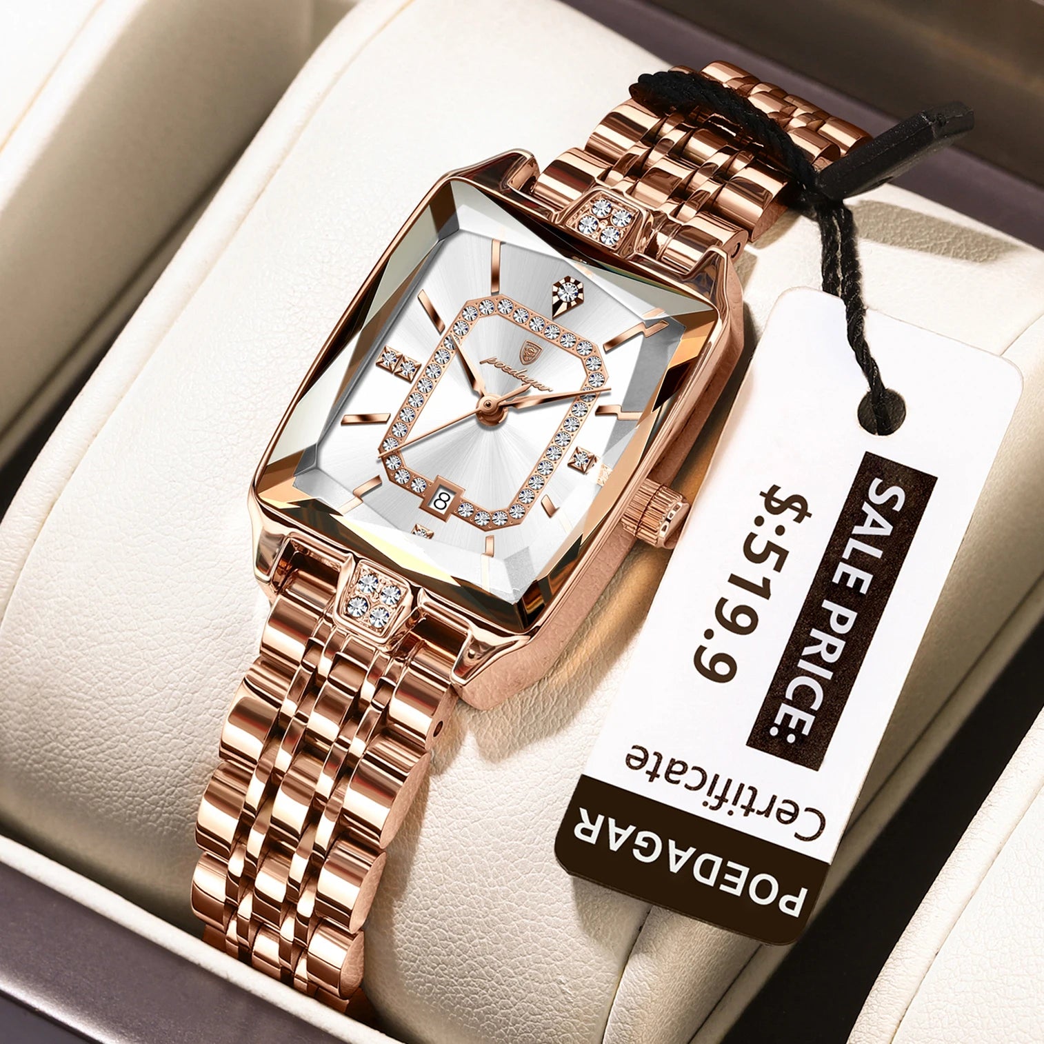 POEDAGAR Luxury Watch For Woman Waterproof Calendar High Quality Ladies Watch Stainless Steel Quartz Women's Watches Elegant+Box - Madeinsea©