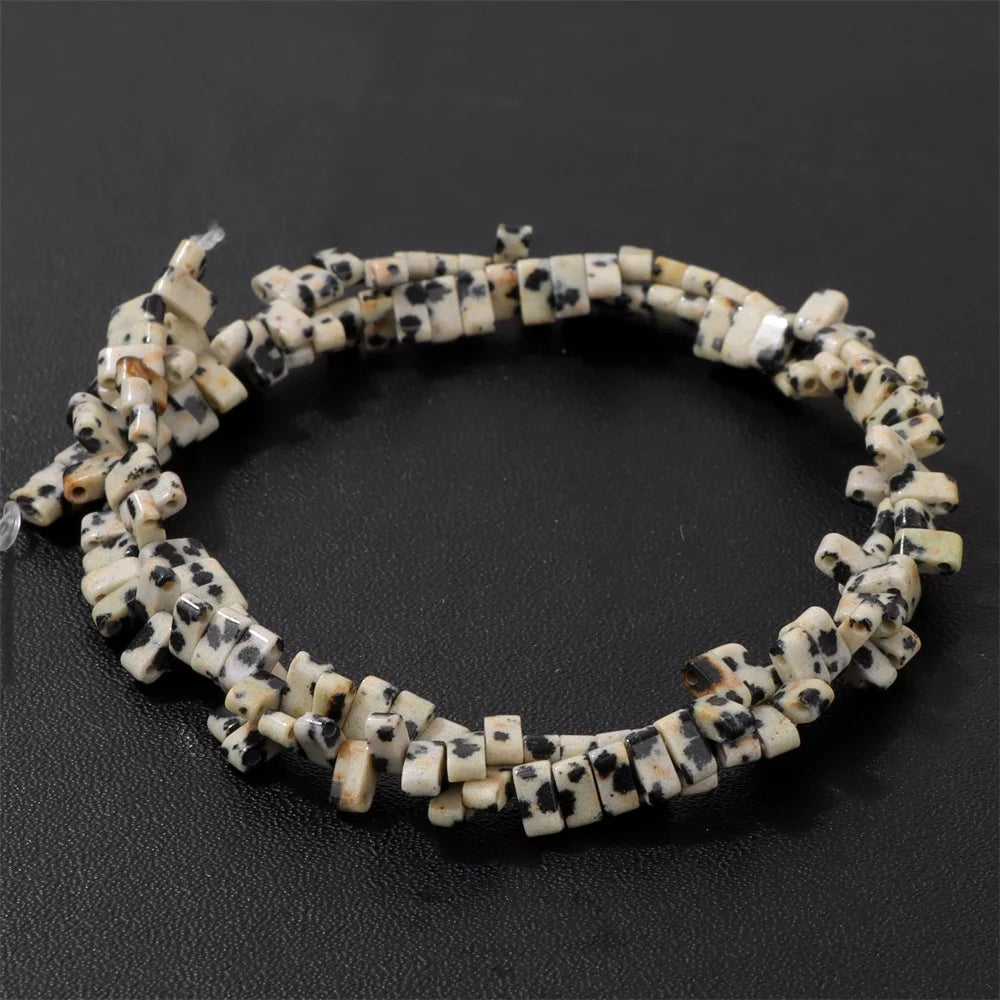 2x5mm Natural Two Hole Stone Bead Rectangle Tiger Eye Quartz Amazonite Loose Spacer Beads For Jewelry Making Bracelet Handmade