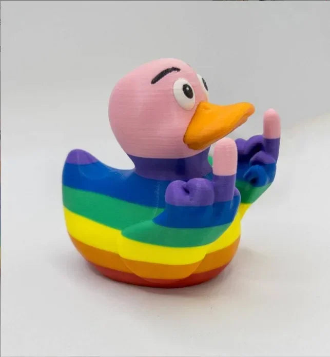 Duck For Jeep Car Truck Dashboard Interior Middle Finger Duck Rubber Ducks Finger Bidem With Us Flag Pattern Small Yellow