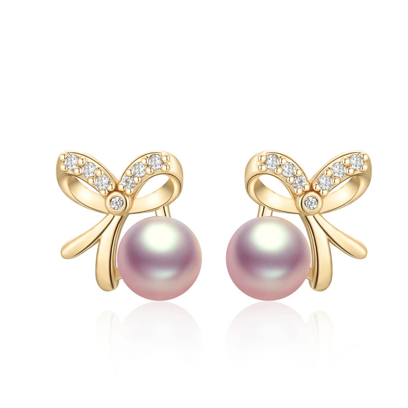 OXTAO Real Natural Freshwater Pearl Fashion Ladies Elegant Earring Jewelry Valentine's Day Girlfriend Birthday Wedding Gift