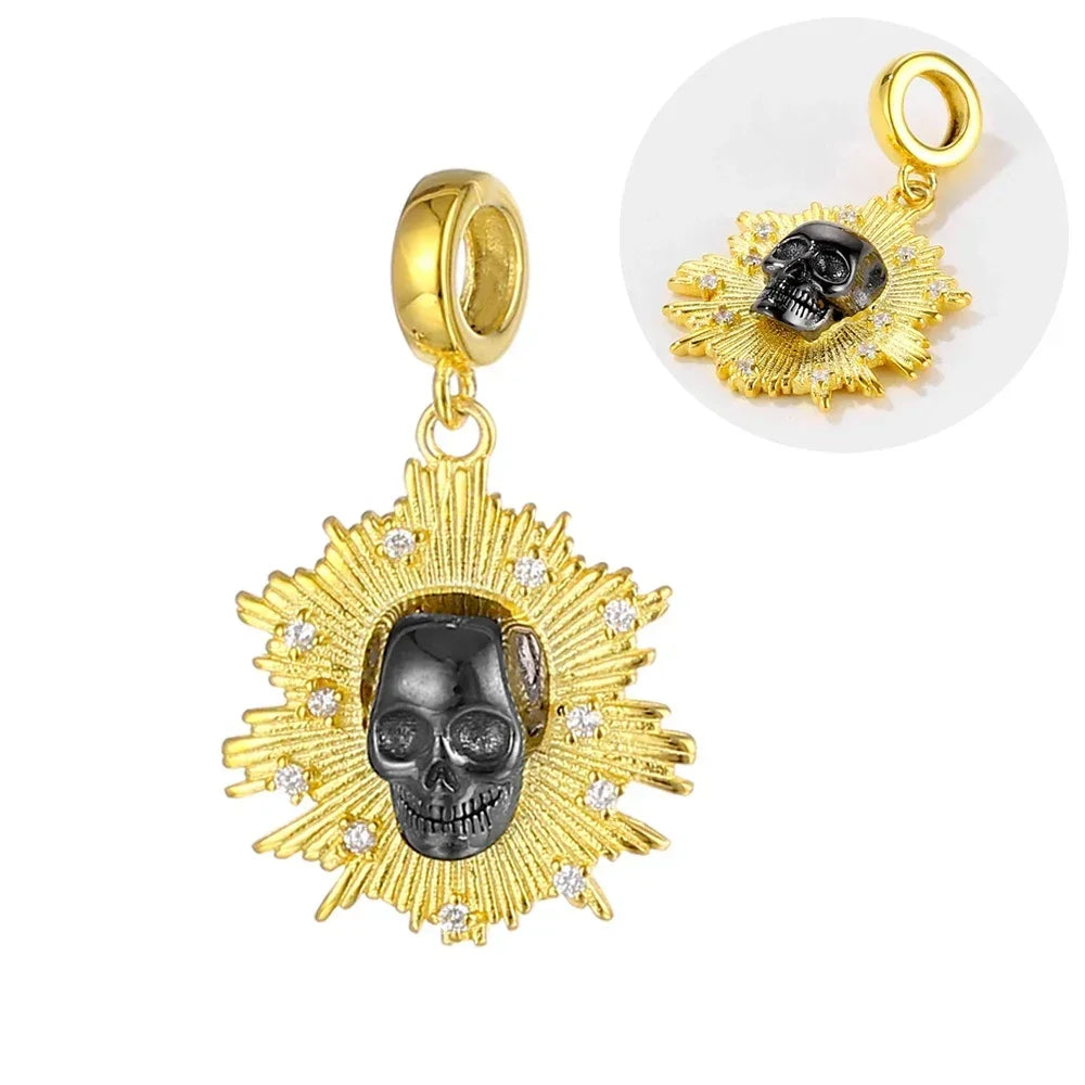 Night Glow Pumpkin,Skull,Vampire,Witch,Ghost Halloween Series Charm fit Pan Original Bracelet Holiday Jewelry DIY Fun Beads